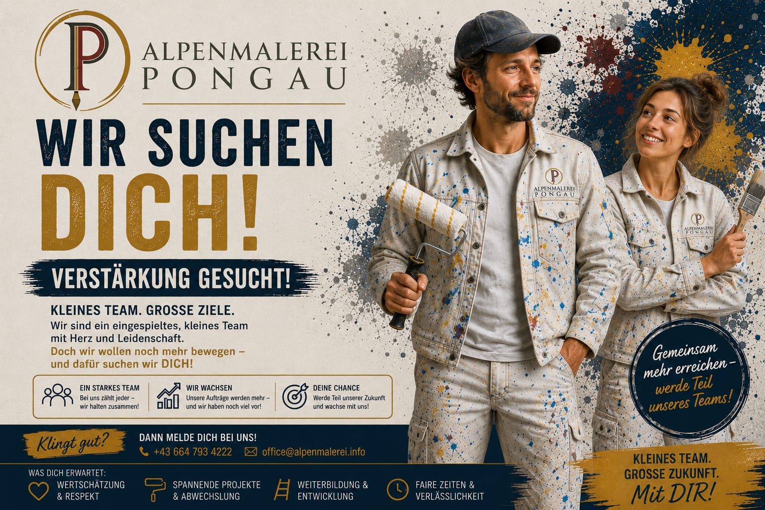 Offene Stellen bei Alpenmalerei Pongau